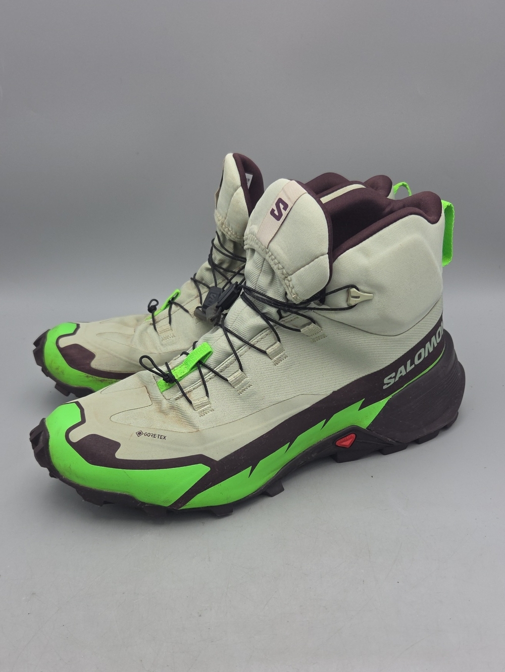 Salomon Mens 8.5 Cross Hike Mid GTX 2 Gore-Tex Green Lightweight Hiking Boots